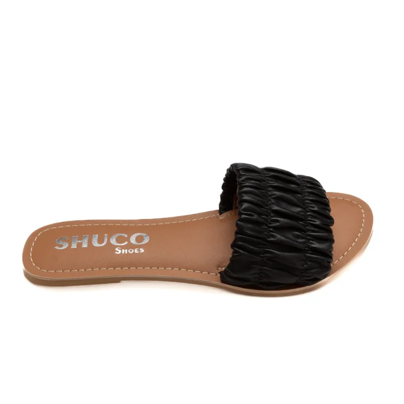 Aarya Black Flat Sandal - Image 3