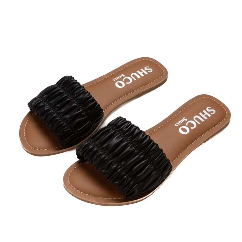 Aarya Black Flat Sandal - Image 4